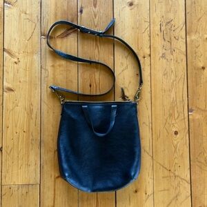 Madewell black leather purse